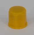 Dichtungskappen mit Gewinde HDPE. gelb metrisch D (mm)= 12 h (mm)= 11 H (mm)= 13 SW1 (mm)= 10 SW2 (mm)= 11 fr Gewindegroesse M8 x 1