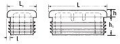 Rechteckeinsaetze LDPE Farbe Mittelgrau h (mm)= 5 h1 (mm)= 11.5 LxL1 (Zoll)= 2x1 1/4 LxL1 (mm)= 50.8x31.8 l (Gauge)= 11 - 20 l (mm)= 1.0 - 3.0 Eroded