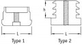 Schraubeinsaetze Quadratisch - Typ 1 (Zollmass) (M8 Gewinde) 25.4 18 Nylon 12