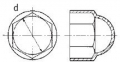 Schrauben- und Mutternschutzkappen LDPE -  Grau d= 21.8  fr Gewinde M14   