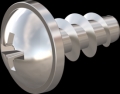screw for plastic: Screw STS KN1031-Neu 2.5x5 - Z1 stainless-steel, A2 - 1.4567 Bright-pickled and passivated