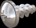 screw for plastic: Screw STS KN1031-Neu 3x6 - Z1 stainless-steel, A2 - 1.4567 Bright-pickled and passivated