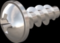 screw for plastic: Screw STS KN1031-Neu 3.5x8 - Z2 stainless-steel, A2 - 1.4567 Bright-pickled and passivated