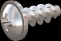 screw for plastic: Screw STS KN1031-Neu 4x10 - Z2 stainless-steel, A2 - 1.4567 Bright-pickled and passivated