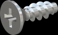screw for plastic: Screw STS KN1033 2x6 - Z1 steel, hardened 10.9 zinc-plated 5-7 ?m, baked, blue / transparent passivated