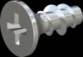 screw for plastic: Screw STS KN1033-Neu 2.2x5 - Z1 steel, hardened 10.9 zinc-plated 5-7 ?m, baked, blue / transparent passivated