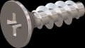 screw for plastic: Screw STS KN1033-Neu 2.5x8 - Z1 stainless-steel, A2 - 1.4567 Bright-pickled and passivated