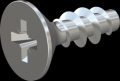 screw for plastic: Screw STS KN1033-Neu 3.5x10 - Z2 steel, hardened 10.9 zinc-plated 5-7 ?m, baked, blue / transparent passivated