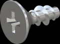 screw for plastic: Screw STS KN1033-Neu 4x10 - Z2 steel, hardened 10.9 zinc-plated 5-7 ?m, baked, blue / transparent passivated