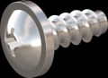 screw for plastic: Screw STS-plus KN6031 2x5 - H1 stainless-steel, A2 - 1.4567 Bright-pickled and passivated