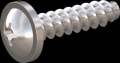 screw for plastic: Screw STS-plus KN6031 2x8 - H1 stainless-steel, A2 - 1.4567 Bright-pickled and passivated
