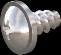 screw for plastic: Screw STS-plus KN6031 2.2x4 - H1 stainless-steel, A2 - 1.4567 Bright-pickled and passivated