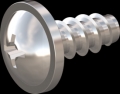 screw for plastic: Screw STS-plus KN6031 2.2x5 - H1 stainless-steel, A2 - 1.4567 Bright-pickled and passivated