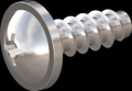 screw for plastic: Screw STS-plus KN6031 2.2x6 - H1 stainless-steel, A2 - 1.4567 Bright-pickled and passivated