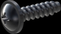 screw for plastic: Screw STS-plus KN6031 2.2x8 - H1 steel, hardened 10.9 Zinc-Nickel-plated,  baked, passivated black/ Cr-VI-free, sealed, 720 h until Fe-Corrosion