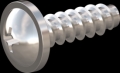 screw for plastic: Screw STS-plus KN6031 2.5x8 - H1 stainless-steel, A2 - 1.4567 Bright-pickled and passivated