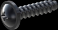 screw for plastic: Screw STS-plus KN6031 2.5x10 - H1 steel, hardened 10.9 Zinc-Nickel-plated,  baked, passivated black/ Cr-VI-free, sealed, 720 h until Fe-Corrosion