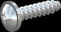 screw for plastic: Screw STS-plus KN6031 2.5x10 - H1 steel, hardened 10.9 zinc-plated 5-7 ?m, baked, blue / transparent passivated
