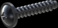 screw for plastic: Screw STS-plus KN6031 2.5x12 - H1 steel, hardened 10.9 Zinc-Nickel-plated,  baked, passivated black/ Cr-VI-free, sealed, 720 h until Fe-Corrosion