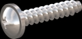 screw for plastic: Screw STS-plus KN6031 2.5x12 - H1 stainless-steel, A2 - 1.4567 Bright-pickled and passivated