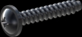 screw for plastic: Screw STS-plus KN6031 2.5x14 - H1 steel, hardened 10.9 Zinc-Nickel-plated,  baked, passivated black/ Cr-VI-free, sealed, 720 h until Fe-Corrosion