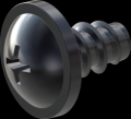 screw for plastic: Screw STS-plus KN6031 3x5 - H1 steel, hardened 10.9 Zinc-Nickel-plated,  baked, passivated black/ Cr-VI-free, sealed, 720 h until Fe-Corrosion