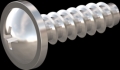 screw for plastic: Screw STS-plus KN6031 3x10 - H1 stainless-steel, A2 - 1.4567 Bright-pickled and passivated