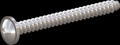 screw for plastic: Screw STS-plus KN6031 3x30 - H1 stainless-steel, A2 - 1.4567 Bright-pickled and passivated