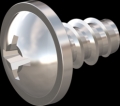 screw for plastic: Screw STS-plus KN6031 3.5x6 - H2 stainless-steel, A2 - 1.4567 Bright-pickled and passivated