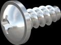 screw for plastic: Screw STS-plus KN6031 3.5x8 - H2 steel, hardened 10.9 zinc-plated 5-7 ?m, baked, blue / transparent passivated