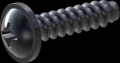 screw for plastic: Screw STS-plus KN6031 3.5x14 - H2 steel, hardened 10.9 Zinc-Nickel-plated,  baked, passivated black/ Cr-VI-free, sealed, 720 h until Fe-Corrosion