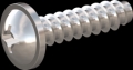 screw for plastic: Screw STS-plus KN6031 3.5x14 - H2 stainless-steel, A2 - 1.4567 Bright-pickled and passivated
