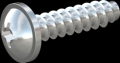 screw for plastic: Screw STS-plus KN6031 3.5x14 - H2 steel, hardened 10.9 zinc-plated 5-7 ?m, baked, blue / transparent passivated