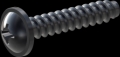 screw for plastic: Screw STS-plus KN6031 3.5x18 - H2 steel, hardened 10.9 Zinc-Nickel-plated,  baked, passivated black/ Cr-VI-free, sealed, 720 h until Fe-Corrosion