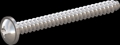 screw for plastic: Screw STS-plus KN6031 3.5x35 - H2 stainless-steel, A2 - 1.4567 Bright-pickled and passivated