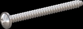 screw for plastic: Screw STS-plus KN6031 3.5x40 - H2 stainless-steel, A2 - 1.4567 Bright-pickled and passivated