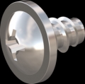 screw for plastic: Screw STS-plus KN6031 4x6 - H2 stainless-steel, A2 - 1.4567 Bright-pickled and passivated