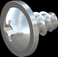 screw for plastic: Screw STS-plus KN6031 4x6 - H2 steel, hardened 10.9 zinc-plated 5-7 ?m, baked, blue / transparent passivated