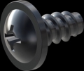 screw for plastic: Screw STS-plus KN6031 4x8 - H2 steel, hardened 10.9 Zinc-Nickel-plated,  baked, passivated black/ Cr-VI-free, sealed, 720 h until Fe-Corrosion