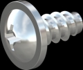 screw for plastic: Screw STS-plus KN6031 4x8 - H2 steel, hardened 10.9 zinc-plated 5-7 ?m, baked, blue / transparent passivated