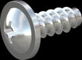 screw for plastic: Screw STS-plus KN6031 4x10 - H2 steel, hardened 10.9 zinc-plated 5-7 ?m, baked, blue / transparent passivated