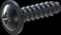 screw for plastic: Screw STS-plus KN6031 4x14 - H2 steel, hardened 10.9 Zinc-Nickel-plated,  baked, passivated black/ Cr-VI-free, sealed, 720 h until Fe-Corrosion