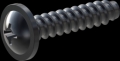 screw for plastic: Screw STS-plus KN6031 4x18 - H2 steel, hardened 10.9 Zinc-Nickel-plated,  baked, passivated black/ Cr-VI-free, sealed, 720 h until Fe-Corrosion