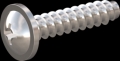 screw for plastic: Screw STS-plus KN6031 4x18 - H2 stainless-steel, A2 - 1.4567 Bright-pickled and passivated