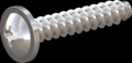 screw for plastic: Screw STS-plus KN6031 4x20 - H2 stainless-steel, A2 - 1.4567 Bright-pickled and passivated
