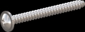 screw for plastic: Screw STS-plus KN6031 4x40 - H2 stainless-steel, A2 - 1.4567 Bright-pickled and passivated