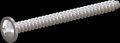 screw for plastic: Screw STS-plus KN6031 4x45 - H2 stainless-steel, A2 - 1.4567 Bright-pickled and passivated