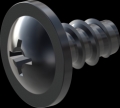 screw for plastic: Screw STS-plus KN6031 4.5x8 - H2 steel, hardened 10.9 Zinc-Nickel-plated,  baked, passivated black/ Cr-VI-free, sealed, 720 h until Fe-Corrosion