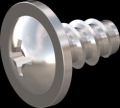 screw for plastic: Screw STS-plus KN6031 4.5x8 - H2 stainless-steel, A2 - 1.4567 Bright-pickled and passivated