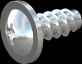 screw for plastic: Screw STS-plus KN6031 4.5x10 - H2 steel, hardened 10.9 zinc-plated 5-7 ?m, baked, blue / transparent passivated